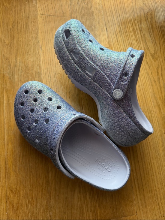 CROCS Shoes - Crocs Size 7W Purple Glitter Sparkle